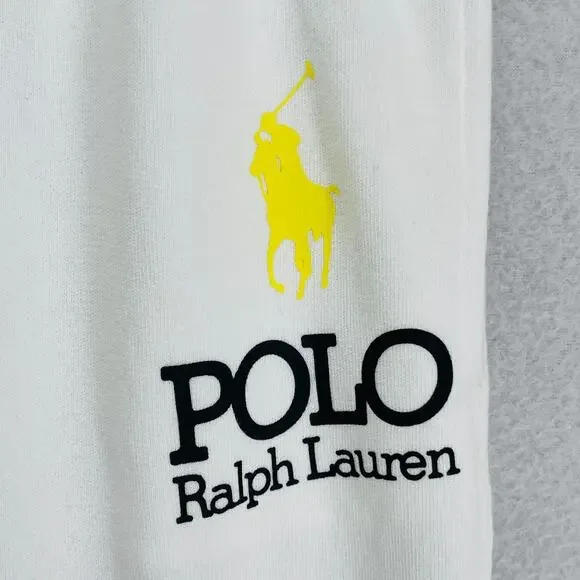 POLO RALPH LAUREN Pants Womens 2XL Big Pony Fleece Sweatpant Jogger White - Picture 4 of 10